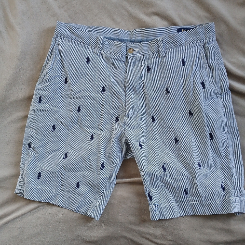Men's Blue Patterned Shorts